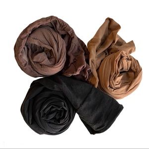 Mixed lot of 3 pairs of preowned pantyhose